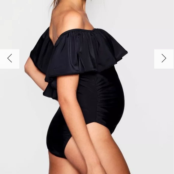 NEW Boohoo Maternity Ruffle Swimsuit - Picture 2 of 6